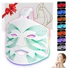 Blue Red Light Theràpy Màsk for Face, 7 Colors led face màsk Light Theràpy, P...