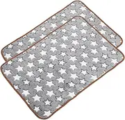 BESPORTBLE 2pcs Soft Fleece Dog Blanket with Cute Star Print Warm Plush Sleep Mat for Cats and Dogs Durable and Versatile Pet Cover for Couches Beds and Nests
