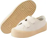 [HAPPY NOCNOC] Boys Girls Kids Shoes Dual Hook and Loops Cupsole Casual Lightweight Canvas Sneakers with Soprt Sole
