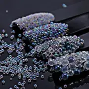 450 Gram Crystal Tiny Glass mini Microbeads Bubbles Balls 0.6mm-3mm Nail DIY