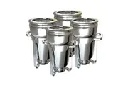 SOGA 4X 7L Round Stainless Steel Soup Warmer Marmite Chafer Full Size Catering Chafing Dish