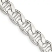 22 Inch Sterling Silver 9mm D/C Flat Anchor Curb Chain