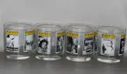 4pc Set Playbill Broadway Covers Barware Cocktail Glassware Glass New in Box #3