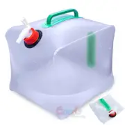 5.3 GAL Foldable Collapsible Water Container W/Spigot Camping Water Storage Jug