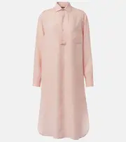 [Loro Piana] Loro Piana Lora linen shirt dress AU 14 pink