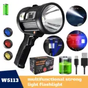 Super Bright LED Flashlight Torch Camping Outdoor Lamp Rechargeable Spotlight