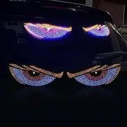 USB Dynamic Big Devil Eyes Light for Cars, Devil Eyes Light for Car Windshield, Flexible Dynamic LED Car Devil's Eyes Window Screen LED Display for Car Truck Window