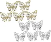Unique Shape Butterfly Nail Gems d Acrylic Nails Charms Metal Rhinestones