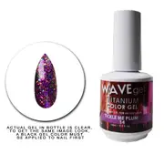 WAVE - UV LED Gel Nails Polish Glitter Titanium 14 Tickle me Plum