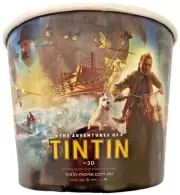 The Adventures of Tintin – HOYTS Cardboard Promotional Popcorn Box – Unused