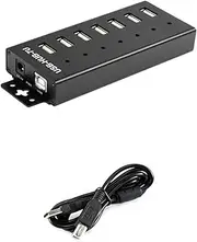TUOPUONE Industrial Grade USB HUB Extending 7X USB 2.0 Ports Industrial-Grade Materials Stable and Reliable Performance Rugged & Durable with A Variety of Protective Functions