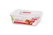 Locknlock 2L Euro Rectangular Borosilicate Glass Food Container w Lid Clear