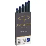 Parker Quink Ink Refill Cartridge for Fountain Pens Blue Pack 5