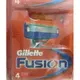 Gillette Fusion吉列鋒隱5+1手動刮鬍刀片組 補充包 4入一盒 (5片刮鬍刀+1片精細修髮刀) 替換刀