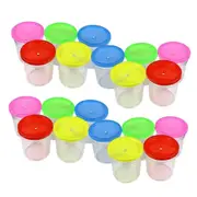 20pcs Mini Betta Fish Cup with Lid Portable Small Plastic Jellyfish Tank Cup