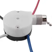 Ceiling Fan Switch Kit 3 Speed 4 Wire, Fan Switch Zipper Speed Control Switch, ZE-208S Pull Wire Switch with Rope Silver Silver White