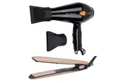 Cabello Hair Dryer PRO 3600 (Black) + Silk Smooth Styler (Gold)