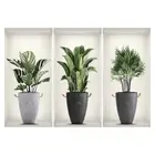 Unique ThreeDimensional Simulated Plant Wall Stickers PVC Material 66cm*43cm