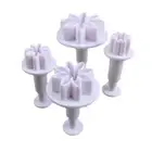 4Pcs Small Daisy Plunger Cookie Cutter DIY Small Daisy Fondant Cake Mold Plastic
