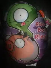 Nickelodeon Invader Zim Gir Piggy Squishy Decorative Pillow NWTs rare Nick Toons