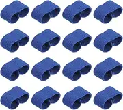 [uxcell] Elastic Belt Keepers, 16 Pack Strap Organizers Web Belt Loop Stays Backpack Strap Holder for 1.6" Wide Belts/Straps, Blue