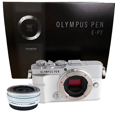 New OLYMPUS PEN E-P7 Mirrorless WHITE Camera + 14-42mm EZ Lens Micro 4/3 Mount