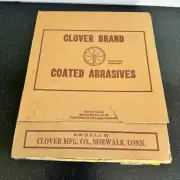 Clover Brand Sandpaper Coated Abrasives AL-OX Metal Cloth Norwalk CT Vintage NOS