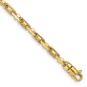 Solid 14K Yellow Gold 7.25 inch 3.8mm Polished Fancy Link with Lobster Clasp Bracelet