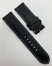 Authentic New Tudor 23mm x 23mm Distressed Black Leather Watch Strap Band OEM