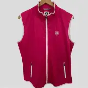 FootJoy Hot Pink + White Lightweight Soft Shell Golf Vest NWT Large