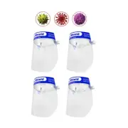 4Pcs Safety Full Face Shield Reusable Clear Washable Protection Face Shields