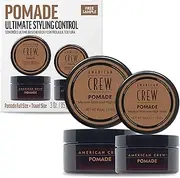 American Crew Men's Hair Pomade, Like Hair Gel with Medium Hold & High Shine, Travel Size, Duo Gift Set