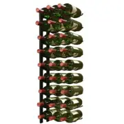 Epicureanist Décor Style 27-Bottle Metal Wine Storage Rack 5" x 35.75" in Black