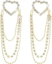 [Generic] Hoop Earrings Small And Needle Luxury Long Female Love S925 Light Tassel Silver Autumn Of Earrings Funky Jewelry for Women