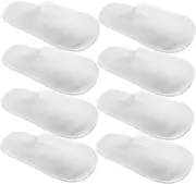 Ipetboom 12 Pairs Disposable Hotel Slippers Closed Toe Non Slip Outdoor Indoor Slippers Thick Soft Fleece for Spa Salons