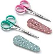 Sewing and Embroidery Scissors Set (2 Pc.) Curved and Straight, Sharp, Stainless