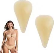 [Flomiara] 2PCS Camel Toe Concealer, Reusable Silicone Soft Pad Lightweight Guard Traceless Invisible Adhesive Waterproof Private Pad for Women, Legging Swimsuit Activewear Bikini Underwear Concealer