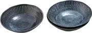 Castle Enterprises Old House Cafe Series Enhances Ingredients and Dishes, Colored Glaze Water Repellent Tokusa Japanese Light Bowl [Bowl] Sea Blue Set of 3, Diameter 4.4 x Height 1.8 inches (11.2 cm