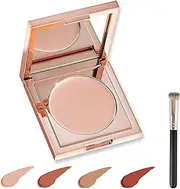 Colored Clay Cc Undereye Corrector,Color Corrector For Dark Circles With Brush, Conceal & Brighten Dark Circles,Under Eye Hydrating Concealer For Women (Light Skin Colours, one size)