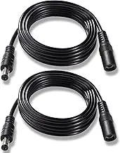 KUOQIY 2 PCS 3m 5.5x2.1 mm 24V 12V DC Power Extension Cable, Power Supply Adapter Extension Lead, Male to Female Power Extension 22AWG, for CCTV Security Cameras, Router