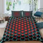 3D Vision Quilt Duvet Doona Cover Set Single Double Queen Super King Size Bed