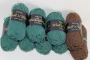 NEW Sirdar Wash N Wear Double Crepe DK Yarn - 7 EA Color 0372 & 2 EA Color 0370