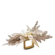 Kim Seybert Gilded Spray Napkin Ring in Gold & Silver Tones