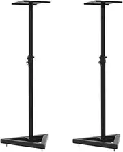 'vidaXL Studio Monitor Speaker Stands - 2 pcs in Sturdy Black Steel with Adjustable Height for Home, Project and Mobile Studios