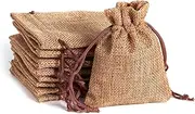 Tendwarm 20 Pcs 3x4 Inch Linen Burlap Bags with Drawstring Reusable Jewelry Pouches Craft Gift Bags for Christmas