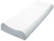 Thai Royal Latex Pillow Double Long Pillow Core Pillow Cover One Neck Protector to Help Sleep Special (Size : 1.5m)