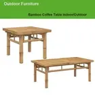 45/90cm Bamboo Coffee Table Center Table Sofa Side Table Garden Patio Table