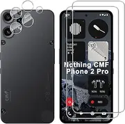 Lutree For Nothing CMF Phone 2 Pro for Tempered Glass Screen Protector, 2 + 2 Pieces Protective Glass + Camera Protection Film, 9H Hardness HD Screen Protector, Bubble-Free, Anti-Scratch Screen