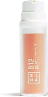 3INA MAKEUP - The 3 in 1 Foundation 612 - Sunset Foundation with Pink Undertone that Primes and Conceals - Natutal Liquid Foundation with SPF15 and Vitamic C - Vegan - Cruelty Free