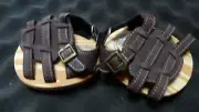 Build a Bear Workshop Brown Leather Style Sandals.